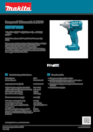 कॉर्डलेस इम्पैक्ट ड्राइवर और रिंच Makita BTW103