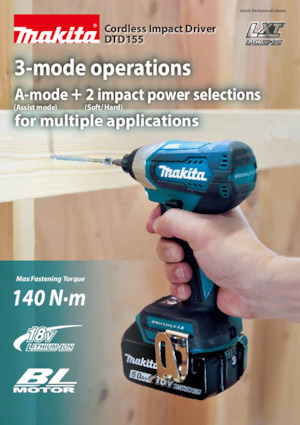 कॉर्डलेस इम्पैक्ट ड्राइवर और रिंच Makita DTD155 