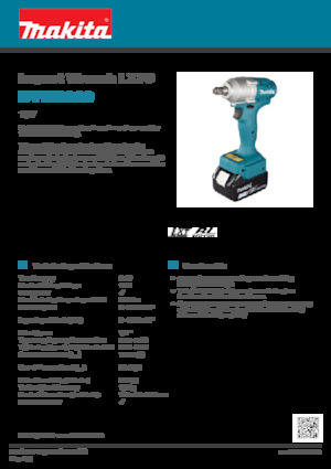 कॉर्डलेस इम्पैक्ट ड्राइवर और रिंच Makita DTWA260