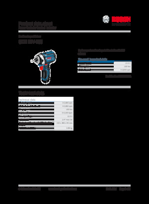 कॉर्डलेस इम्पैक्ट ड्राइवर और रिंच Bosch GDR 12V-105