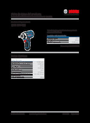 कॉर्डलेस इम्पैक्ट ड्राइवर और रिंच Bosch GDR 12V-105