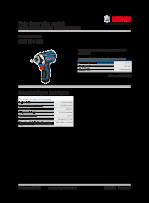 कॉर्डलेस इम्पैक्ट ड्राइवर और रिंच Bosch GDR 12V-105