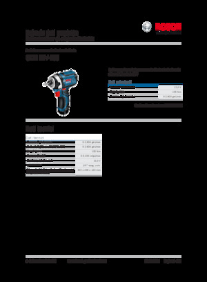 कॉर्डलेस इम्पैक्ट ड्राइवर और रिंच Bosch GDR 12V-105