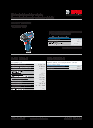 कॉर्डलेस इम्पैक्ट ड्राइवर और रिंच Bosch GDR 12V-110