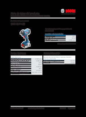 कॉर्डलेस इम्पैक्ट ड्राइवर और रिंच Bosch GDR 18V-160