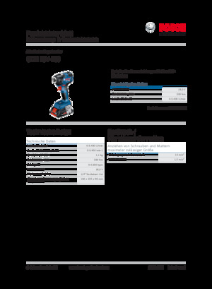 कॉर्डलेस इम्पैक्ट ड्राइवर और रिंच Bosch GDR 18V-200