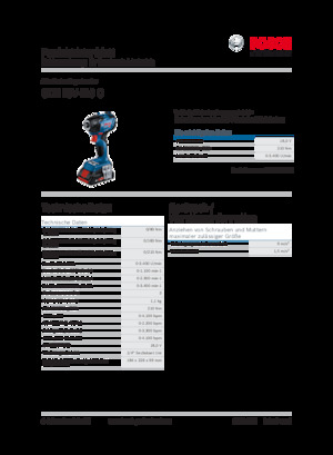 कॉर्डलेस इम्पैक्ट ड्राइवर और रिंच Bosch GDR 18V-210 C