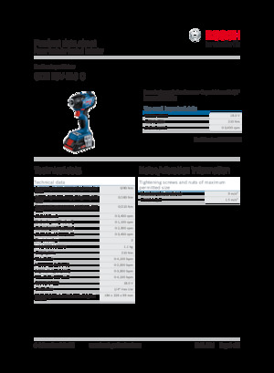 कॉर्डलेस इम्पैक्ट ड्राइवर और रिंच Bosch GDR 18V-210 C
