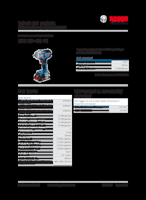 कॉर्डलेस इम्पैक्ट ड्राइवर और रिंच Bosch GDS 18V-450 HC