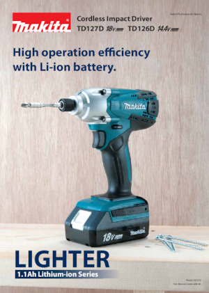 कॉर्डलेस इम्पैक्ट ड्राइवर और रिंच Makita TD126D 
