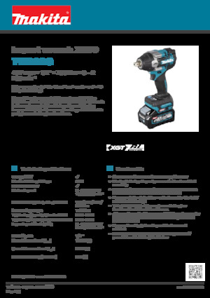 कॉर्डलेस इम्पैक्ट ड्राइवर और रिंच Makita TW008G