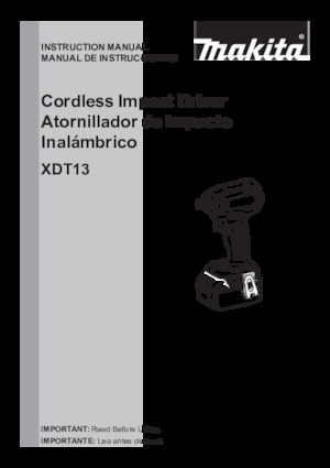 कॉर्डलेस इम्पैक्ट ड्राइवर और रिंच Makita XDT131