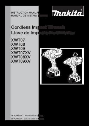 कॉर्डलेस इम्पैक्ट ड्राइवर और रिंच Makita XWT07T
