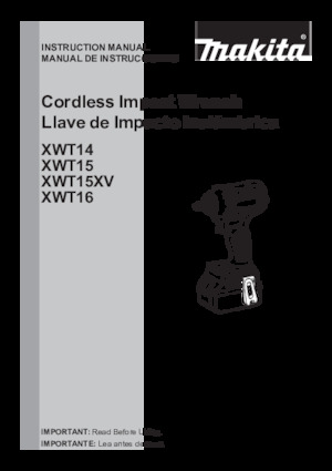 कॉर्डलेस इम्पैक्ट ड्राइवर और रिंच Makita XWT16 