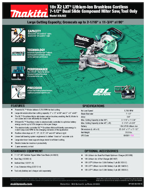 कॉर्डलेस माइटर सॉ Makita XSL02Z