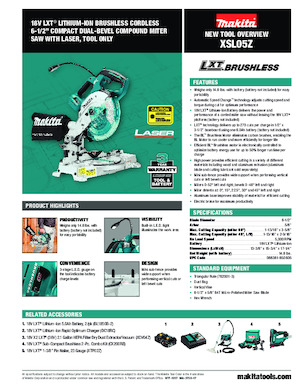 कॉर्डलेस माइटर सॉ Makita XSL05Z
