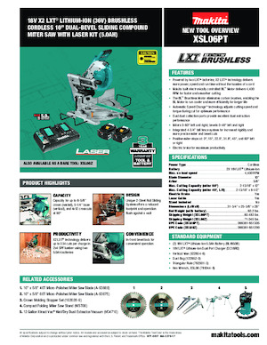 कॉर्डलेस माइटर सॉ Makita XSL06Z
