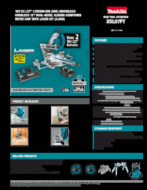 कॉर्डलेस माइटर सॉ Makita XSL07PT