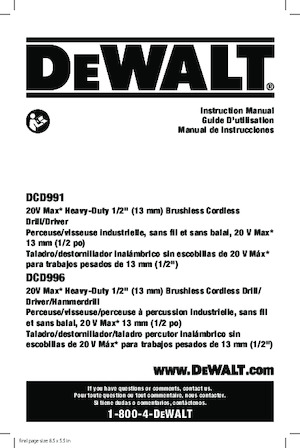 कॉर्डलेस रोटरी हैमर एसडीएस DEWALT DCD996P2