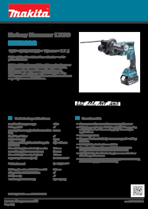 कॉर्डलेस रोटरी हैमर एसडीएस Makita DHR182