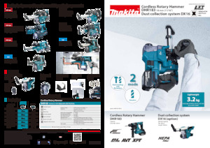 कॉर्डलेस रोटरी हैमर एसडीएस Makita DHR183