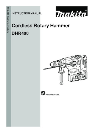 कॉर्डलेस रोटरी हैमर एसडीएस Makita DHR400N 