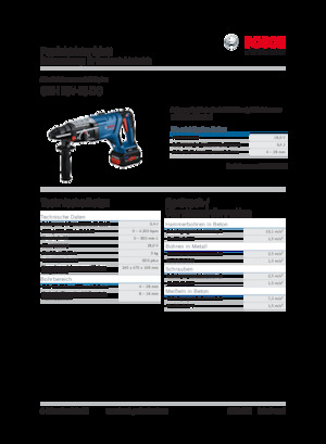 कॉर्डलेस रोटरी हैमर एसडीएस Bosch GBH 18V-28 DC