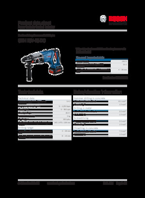 कॉर्डलेस रोटरी हैमर एसडीएस Bosch GBH 18V-28 DC