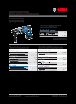 कॉर्डलेस रोटरी हैमर एसडीएस Bosch GBH 18V-28 DC