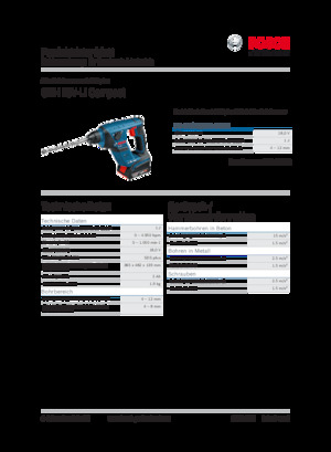 कॉर्डलेस रोटरी हैमर एसडीएस Bosch GBH 18V-LI Compact