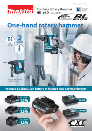 कॉर्डलेस रोटरी हैमर एसडीएस Makita HR166D