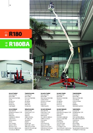 क्रॉलर आर्टिकुलेटिंग बूम लिफ्ट Easy Lift R180