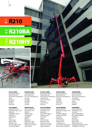 क्रॉलर आर्टिकुलेटिंग बूम लिफ्ट Easy Lift R210BA