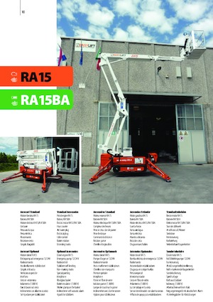 क्रॉलर आर्टिकुलेटिंग बूम लिफ्ट Easy Lift RA15BA