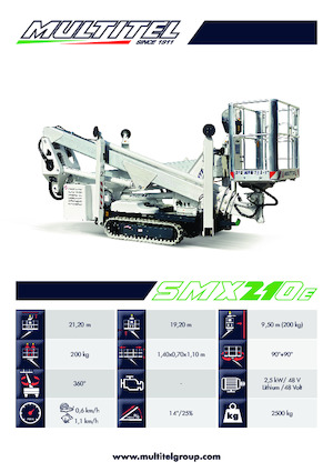 क्रॉलर आर्टिकुलेटिंग बूम लिफ्ट Multitel SMX 210 AXON
