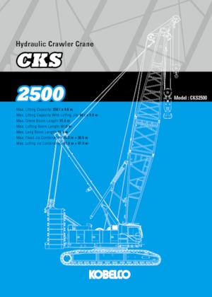 क्रॉलर क्रेन - लैटिस बूम Kobelco CKS2500