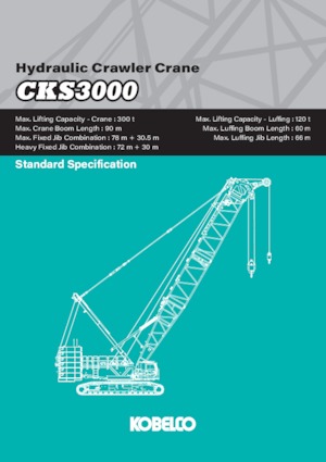 क्रॉलर क्रेन - लैटिस बूम Kobelco CKS3000