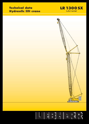 क्रॉलर क्रेन - लैटिस बूम Liebherr LR 1300 SX