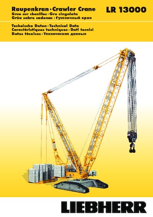 क्रॉलर क्रेन - लैटिस बूम Liebherr LR 13000