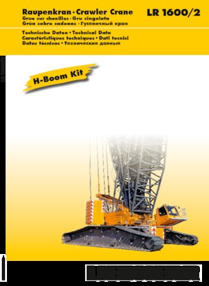 क्रॉलर क्रेन - लैटिस बूम Liebherr LR 1600/2