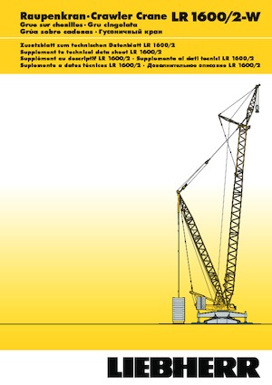 क्रॉलर क्रेन - लैटिस बूम Liebherr LR 1600/2-W