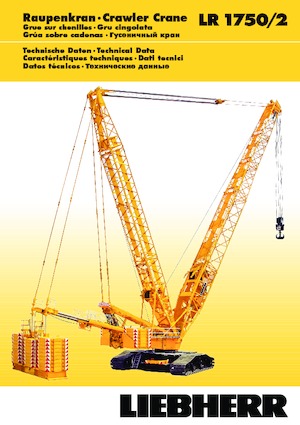 क्रॉलर क्रेन - लैटिस बूम Liebherr LR 1750/2