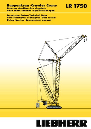 क्रॉलर क्रेन - लैटिस बूम Liebherr LR 1750