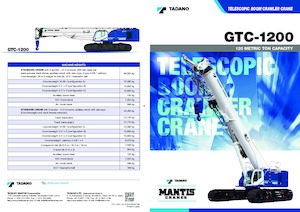क्रॉलर क्रेन - टेलीस्कोपिक बूम Tadano GTC-1200