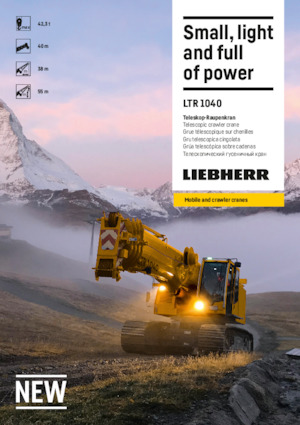 क्रॉलर क्रेन - टेलीस्कोपिक बूम Liebherr LTR 1040