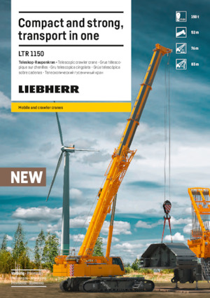 क्रॉलर क्रेन - टेलीस्कोपिक बूम Liebherr LTR 1150