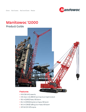 क्रॉलर क्रेन - लैटिस बूम Manitowoc 12000 E