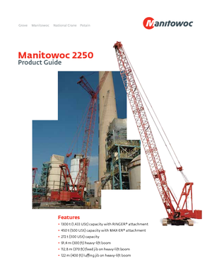 क्रॉलर क्रेन - लैटिस बूम Manitowoc 2250