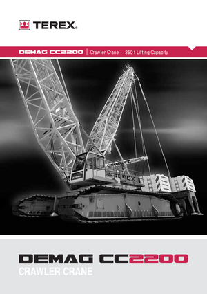 क्रॉलर क्रेन - लैटिस बूम Terex-Demag CC 2200