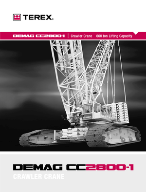 क्रॉलर क्रेन - लैटिस बूम Terex-Demag CC 2800-1